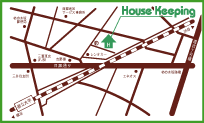 ハウスキーピング　目黒区柿の木坂周辺地図